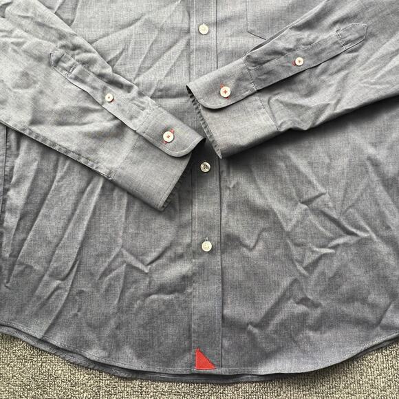 UNTUCKit Shirt Adult Medium Blue Button Up Long Sleeve Casual Preppy Men's - Picture 6 of 14